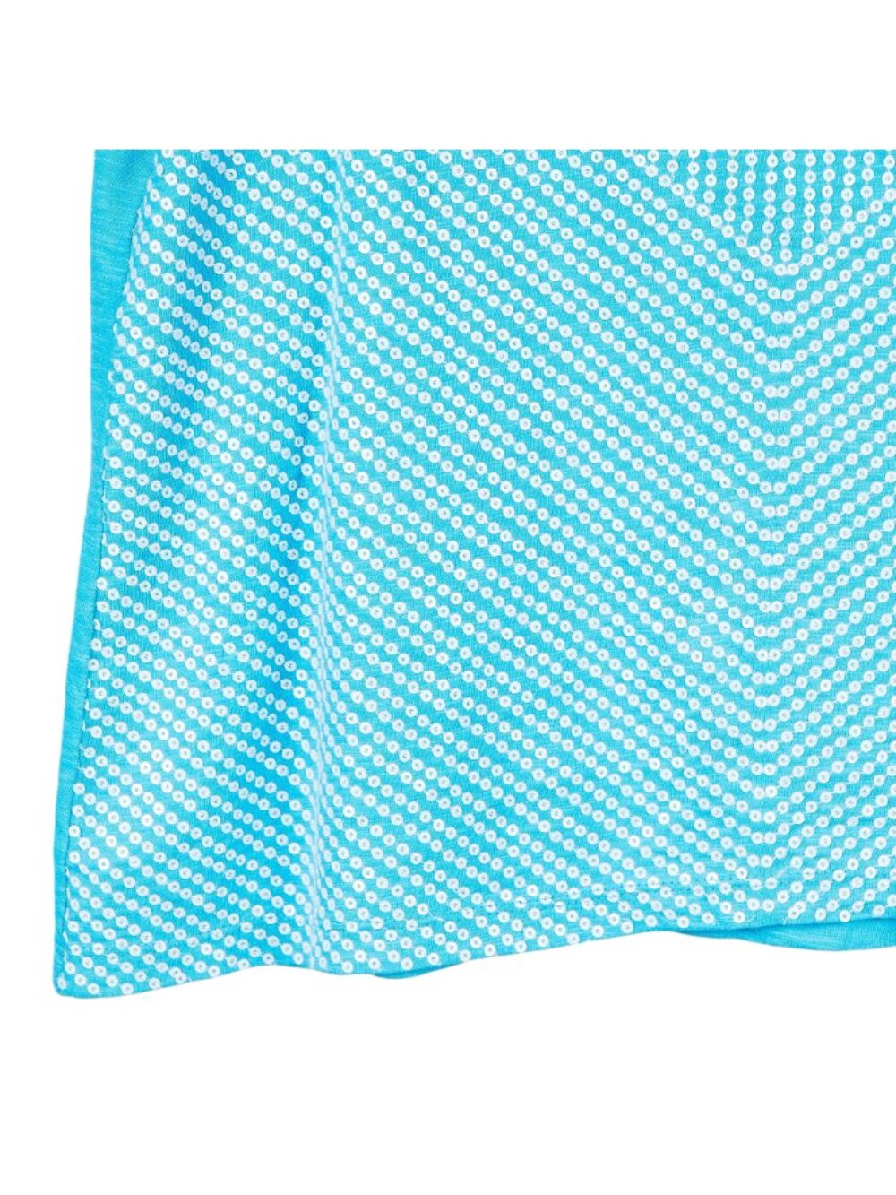 Chicos Sequin Tank 1 M 8 Blue White Cotton Stretch Scoop Neck Slimming Design - Picture 3 of 6